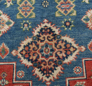 Hand Knotted Tribal Kazak Wool Rug 6' 6" x 9' 8" - No. AT13315