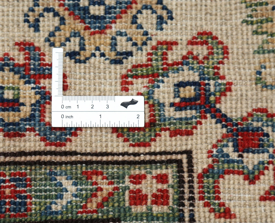 Hand Knotted Tribal Kazak Wool Rug 6' 6" x 9' 8" - No. AT13315