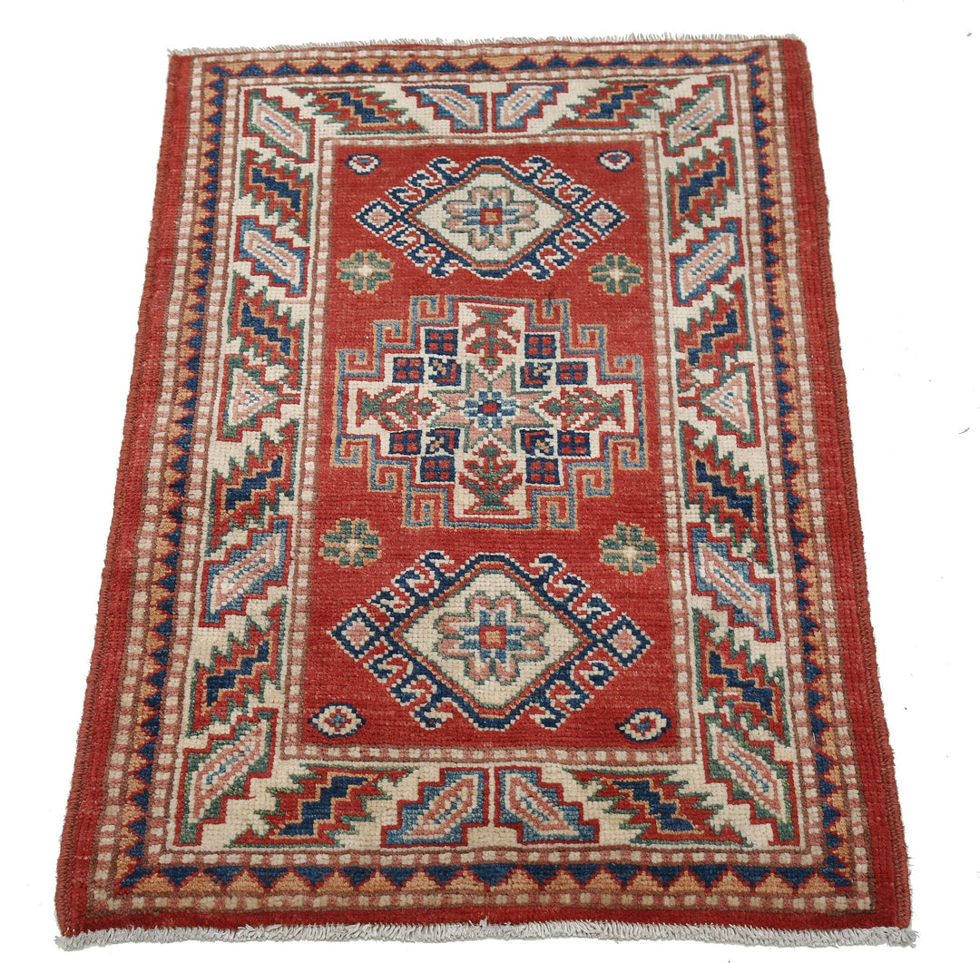 Hand Knotted Tribal Kazak Wool Rug 2' 0" x 3' 0" - No. AT78411