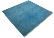 Hand Knotted Overdye Wool Rug 5' 0" x 5' 2" - No. AT28995