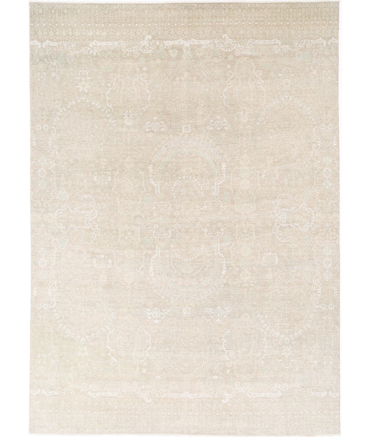 Hand Knotted Fine Serenity Wool Rug 9' 9" x 13' 8" - No. AT35809
