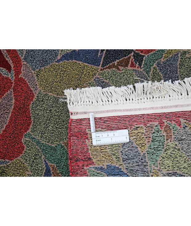 Hand Knotted Floral Wool Rug 6' 0" x 9' 0" - No. AT52364