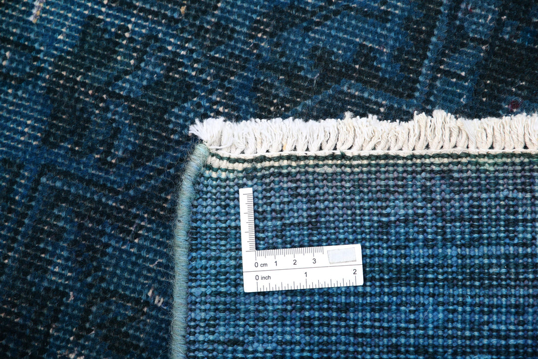 Hand Knotted Transitional Overdye Hamadan Wool Rug 2' 6" x 12' 2" - No. AT42454