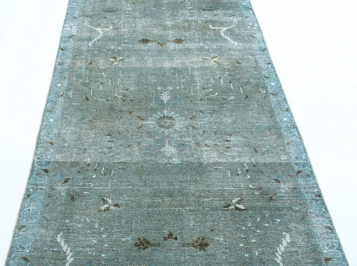 Hand Knotted Vintage Persian Hamadan Wool Rug 3' 5" x 9' 4" - No. AT72533