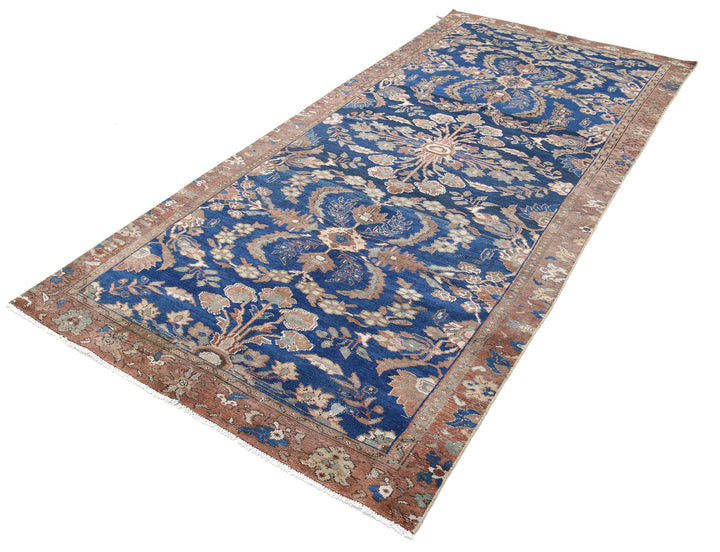 Hand Knotted Vintage Persian Hamadan Wool Rug 4' 6" x 10' 1" - No. AT96237