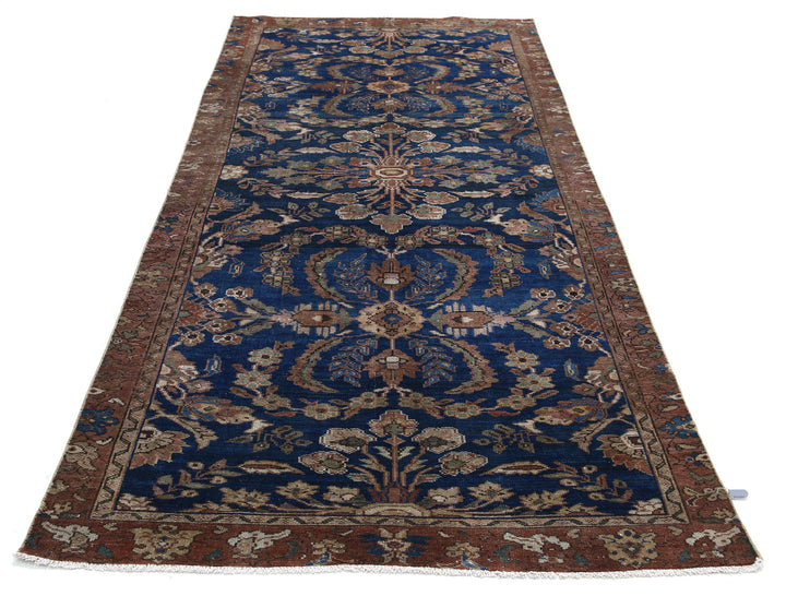 Hand Knotted Vintage Persian Hamadan Wool Rug 4' 6" x 10' 1" - No. AT96237