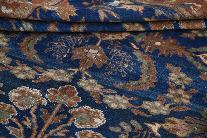 Hand Knotted Vintage Persian Hamadan Wool Rug 4' 6" x 10' 1" - No. AT96237