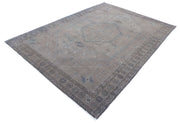 Hand Knotted Transitional Overdye Hamadan Wool Rug 6' 8" x 9' 5" - No. AT86882