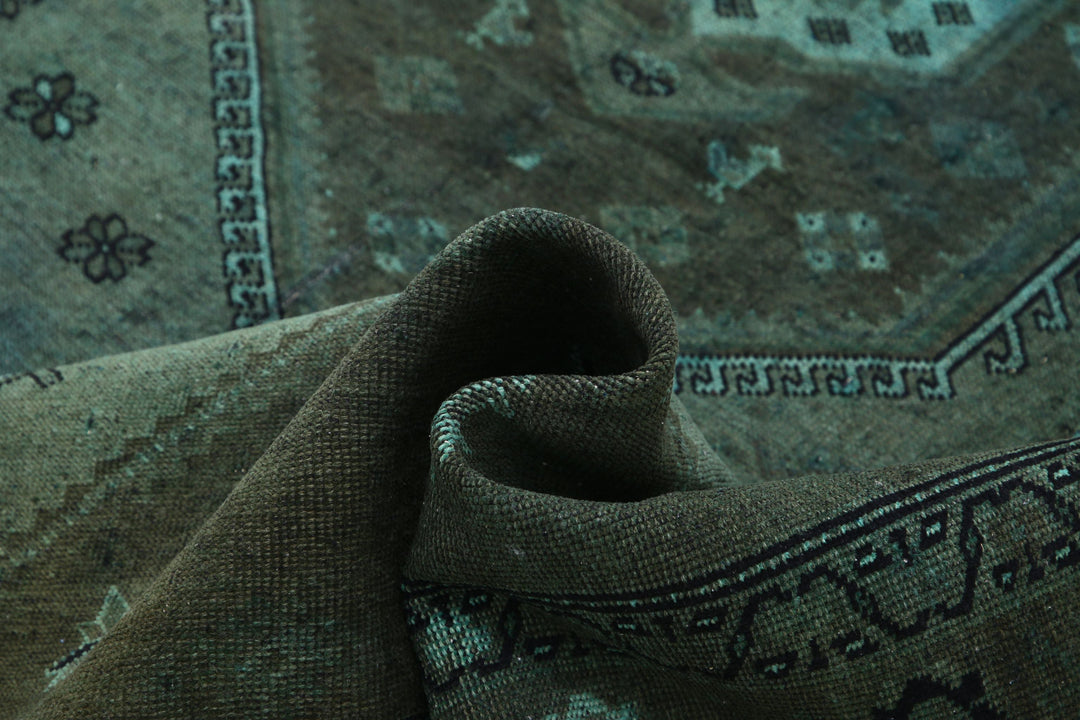 Hand Knotted Transitional Overdye Hamadan Wool Rug 7' 0" x 9' 8" - No. AT47906