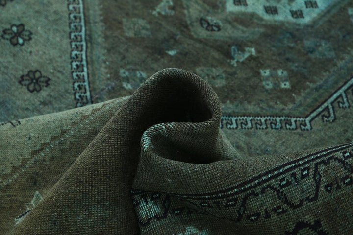 Hand Knotted Transitional Overdye Hamadan Wool Rug 7' 0" x 9' 8" - No. AT47906