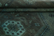 Hand Knotted Transitional Overdye Hamadan Wool Rug 7' 0" x 9' 8" - No. AT47906