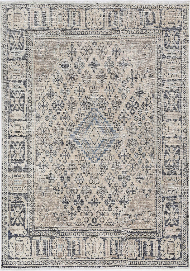 Hand Knotted Vintage Persian Hamadan Wool Rug 6' 10" x 9' 8" - No. AT27590