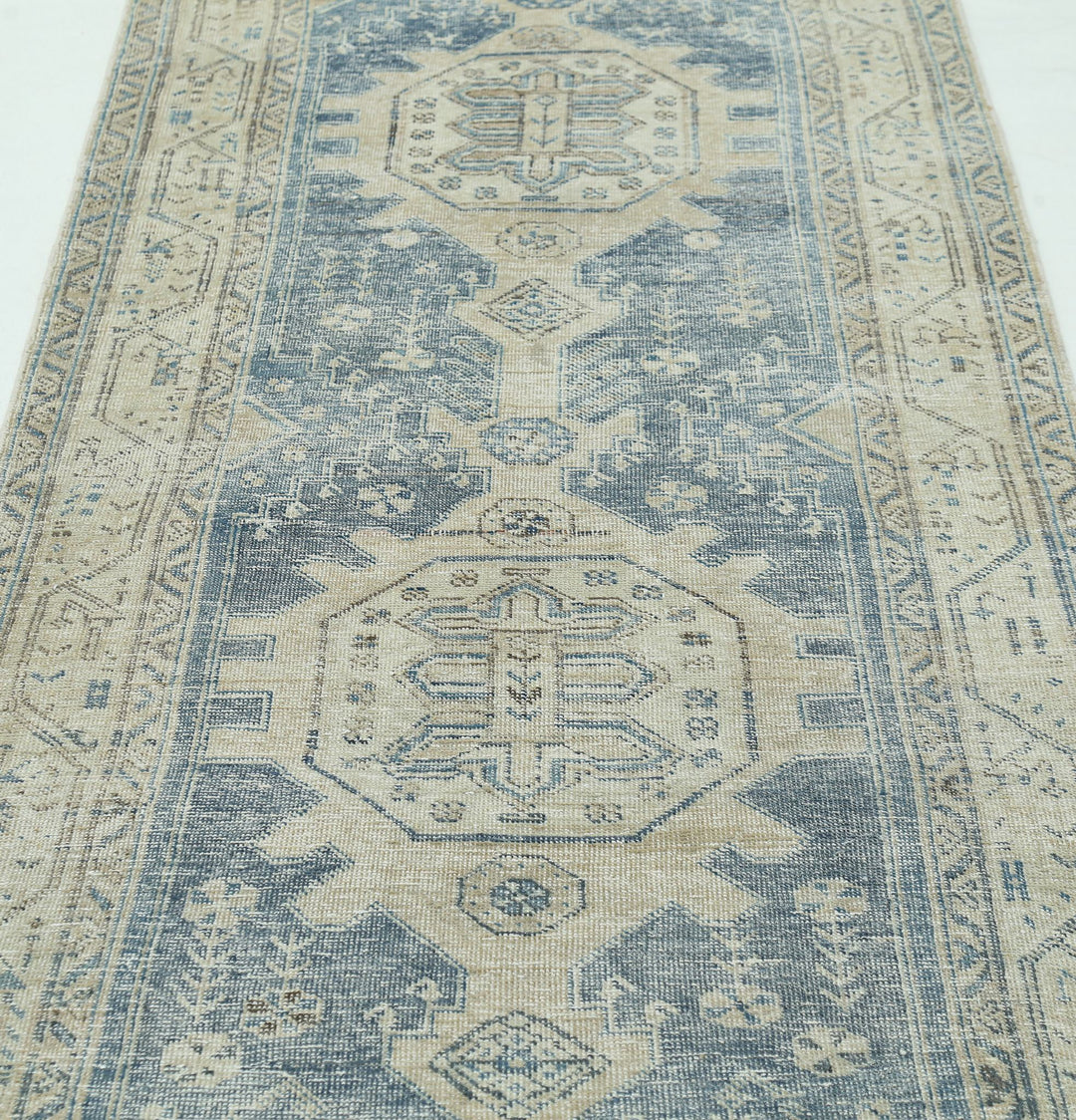 Hand Knotted Vintage Persian Hamadan Wool Rug 3' 5" x 13' 5" - No. AT77760