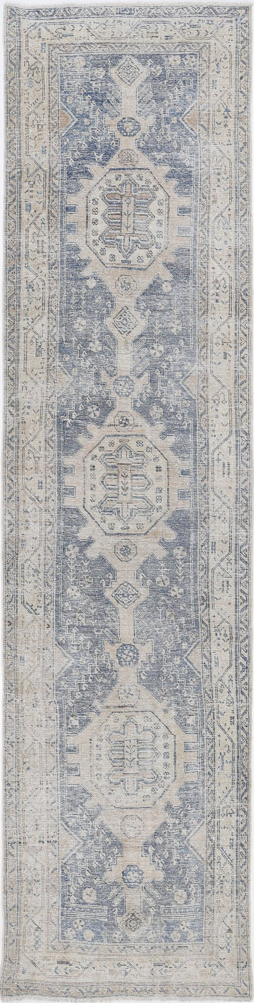 Hand Knotted Vintage Persian Hamadan Wool Rug 3' 5" x 13' 5" - No. AT77760