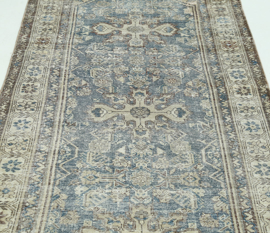Hand Knotted Vintage Persian Hamadan Wool Rug 3' 7" x 9' 8" - No. AT89200