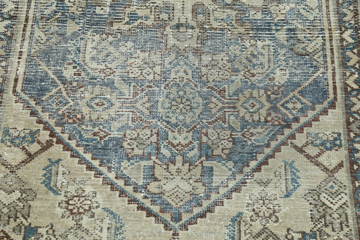 Hand Knotted Vintage Persian Hamadan Wool Rug 3' 7" x 9' 8" - No. AT89200