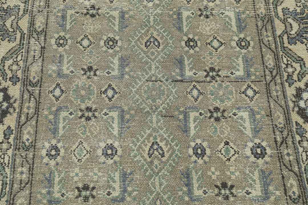 Hand Knotted Vintage Persian Hamadan Wool Rug 3' 8" x 13' 10" - No. AT52720