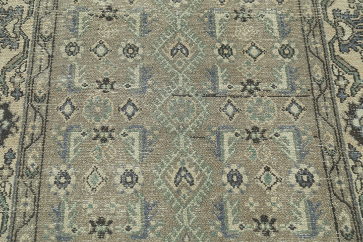 Hand Knotted Vintage Persian Hamadan Wool Rug 3' 8" x 13' 10" - No. AT52720