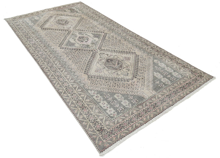 Hand Knotted Vintage Persian Hamadan Wool Rug 4' 10" x 9' 9" - No. AT84546