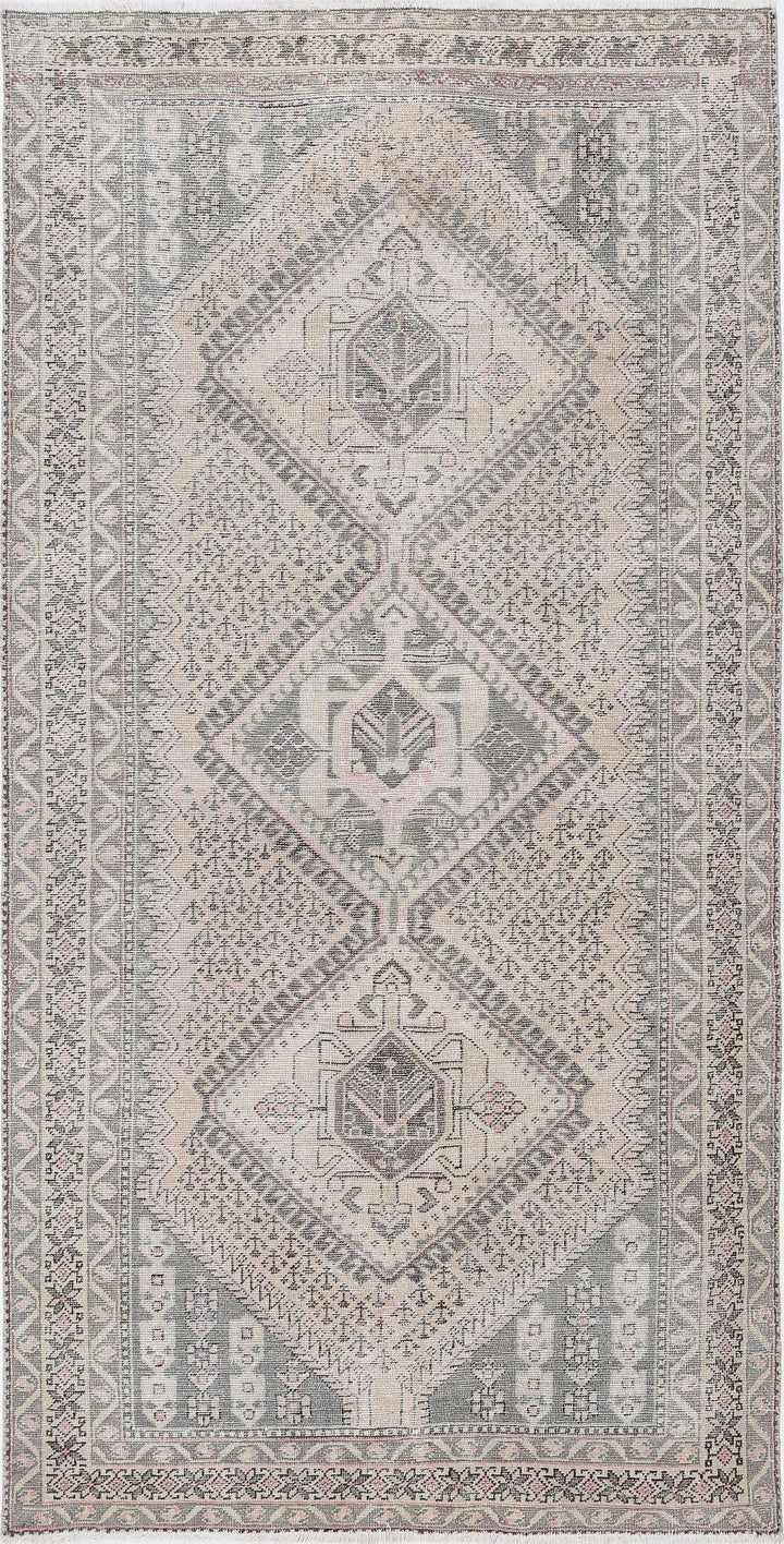 Hand Knotted Vintage Persian Hamadan Wool Rug 4' 10" x 9' 9" - No. AT84546