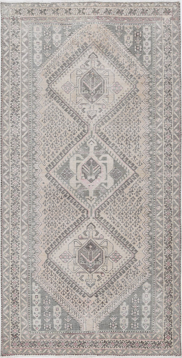 Hand Knotted Vintage Persian Hamadan Wool Rug 4' 10" x 9' 9" - No. AT84546