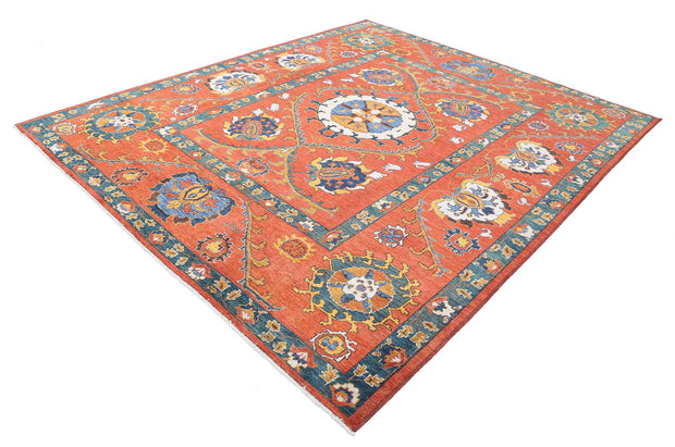 Hand Knotted Nomadic Caucasian Humna Wool Rug 8' 3" x 9' 10" - No. AT23839