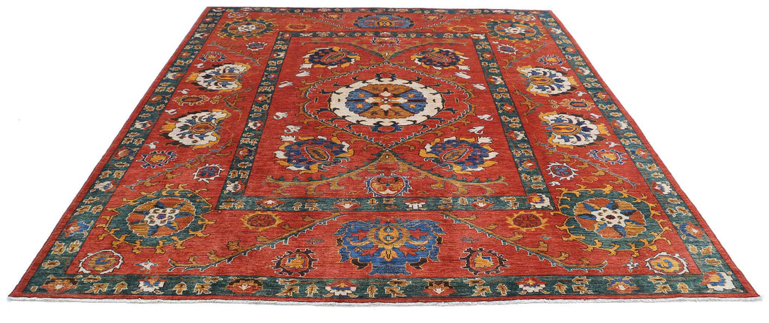 Hand Knotted Nomadic Caucasian Humna Wool Rug 8' 3" x 9' 10" - No. AT23839