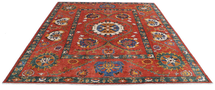 Hand Knotted Nomadic Caucasian Humna Wool Rug 8' 3" x 9' 10" - No. AT23839