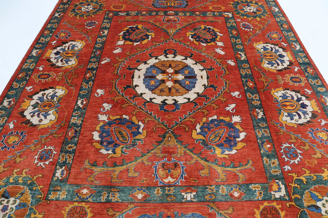Hand Knotted Nomadic Caucasian Humna Wool Rug 8' 3" x 9' 10" - No. AT23839