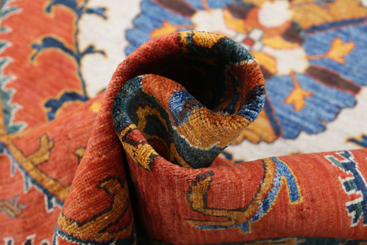 Hand Knotted Nomadic Caucasian Humna Wool Rug 8' 3" x 9' 10" - No. AT23839