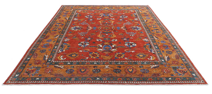 Hand Knotted Nomadic Caucasian Humna Wool Rug 8' 10" x 11' 8" - No. AT66819
