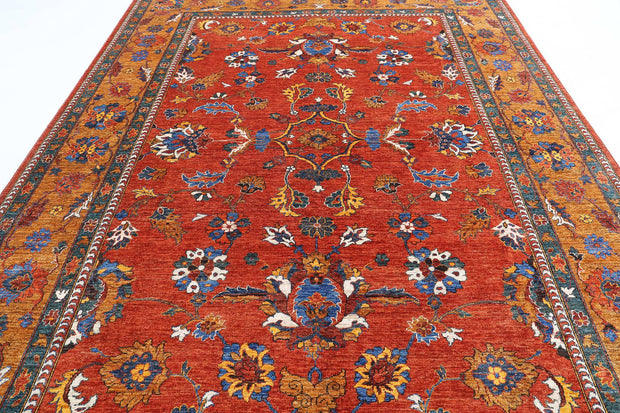 Hand Knotted Nomadic Caucasian Humna Wool Rug 8' 10" x 11' 8" - No. AT66819