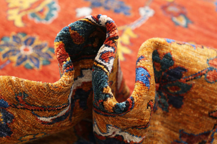 Hand Knotted Nomadic Caucasian Humna Wool Rug 8' 10" x 11' 8" - No. AT66819