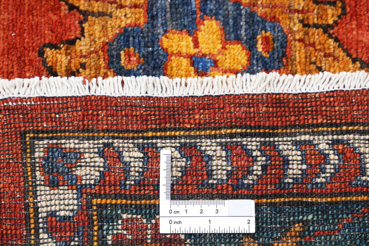 Hand Knotted Nomadic Caucasian Humna Wool Rug 8' 10" x 11' 8" - No. AT66819
