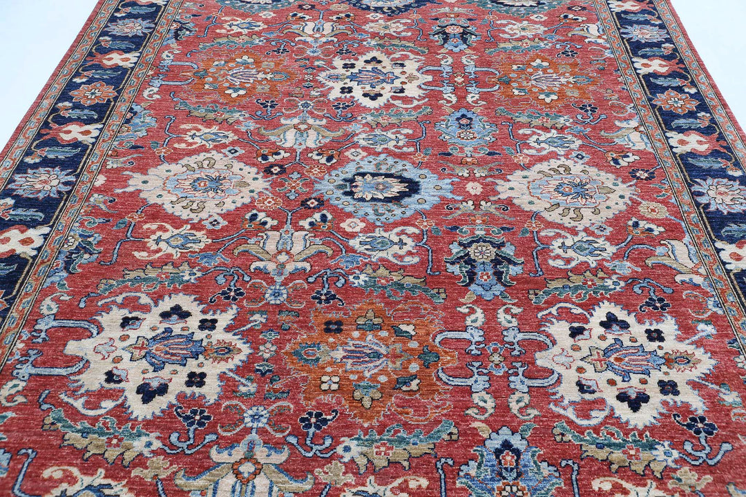 Hand Knotted Nomadic Caucasian Humna Wool Rug 7' 10" x 9' 10" - No. AT19932