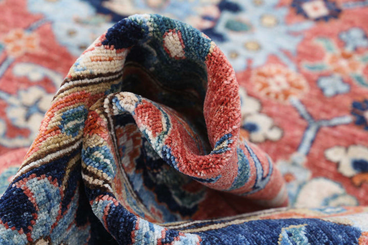 Hand Knotted Nomadic Caucasian Humna Wool Rug 7' 10" x 9' 10" - No. AT19932