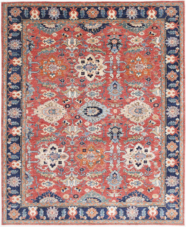 Hand Knotted Nomadic Caucasian Humna Wool Rug 7' 10" x 9' 10" - No. AT19932