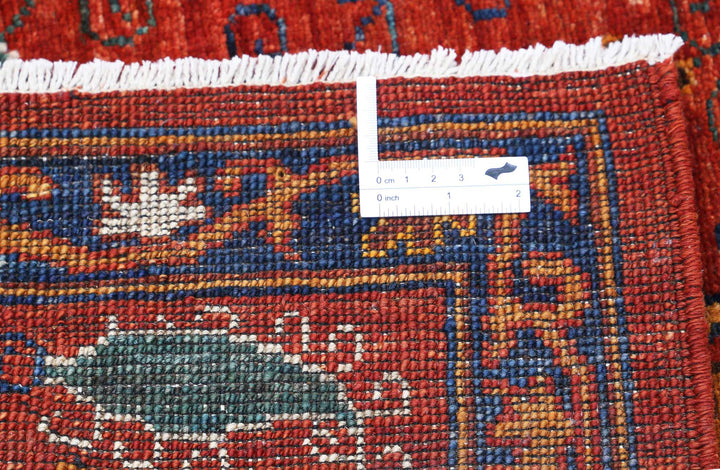 Hand Knotted Nomadic Caucasian Humna Wool Rug 8' 4" x 9' 7" - No. AT43711