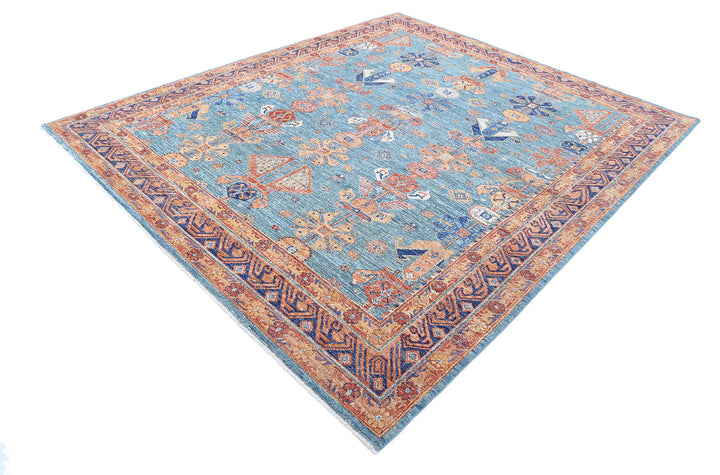 Hand Knotted Nomadic Caucasian Humna Wool Rug 8' 1" x 9' 5" - No. AT42618