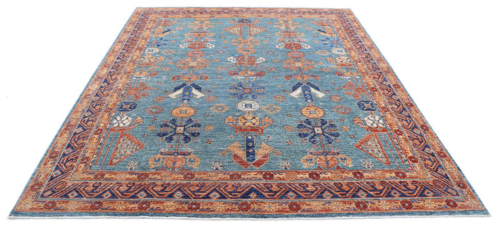 Hand Knotted Nomadic Caucasian Humna Wool Rug 8' 1" x 9' 5" - No. AT42618