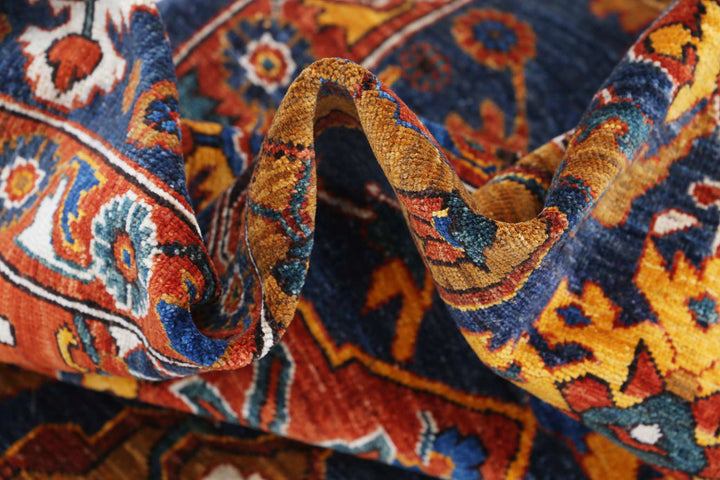 Hand Knotted Nomadic Caucasian Humna Wool Rug 8' 3" x 9' 11" - No. AT12463