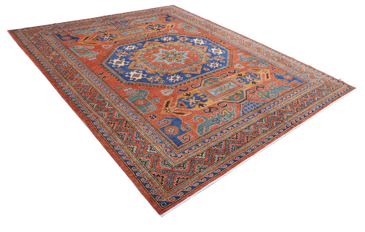 Hand Knotted Nomadic Caucasian Humna Wool Rug 8' 5" x 10' 1" - No. AT57861