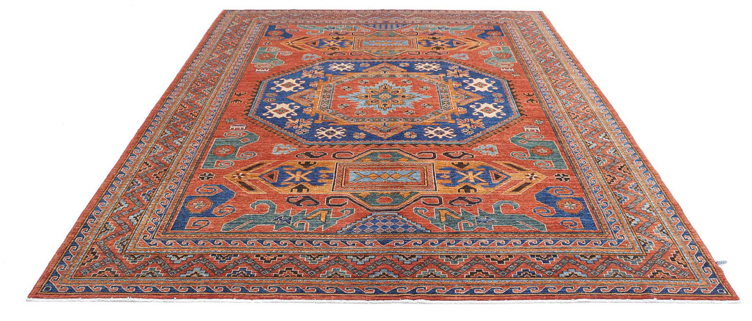 Hand Knotted Nomadic Caucasian Humna Wool Rug 8' 5" x 10' 1" - No. AT57861