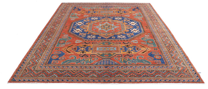 Hand Knotted Nomadic Caucasian Humna Wool Rug 8' 5" x 10' 1" - No. AT57861