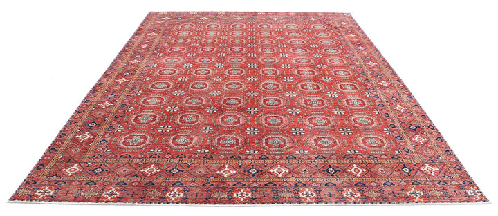 Hand Knotted Nomadic Caucasian Humna Wool Rug 8' 11" x 11' 10" - No. AT37646