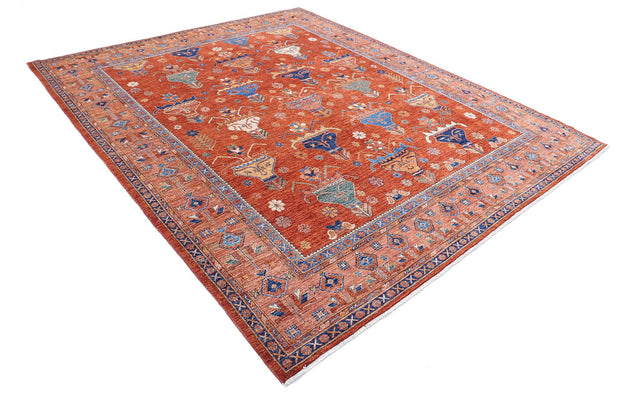 Hand Knotted Nomadic Caucasian Humna Wool Rug 8' 4" x 10' 0" - No. AT47043