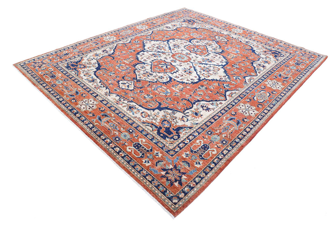 Hand Knotted Nomadic Caucasian Humna Wool Rug 8' 0" x 9' 8" - No. AT18924