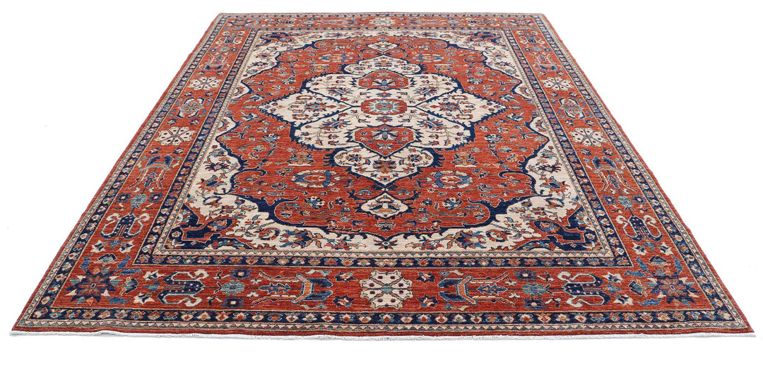 Hand Knotted Nomadic Caucasian Humna Wool Rug 8' 0" x 9' 8" - No. AT18924