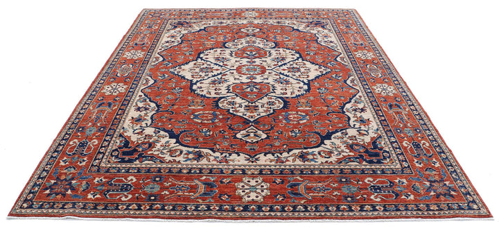 Hand Knotted Nomadic Caucasian Humna Wool Rug 8' 0" x 9' 8" - No. AT18924