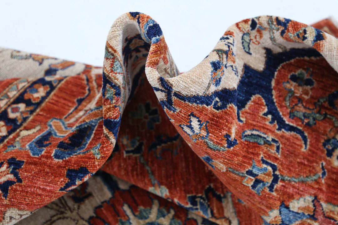 Hand Knotted Nomadic Caucasian Humna Wool Rug 8' 0" x 9' 8" - No. AT18924